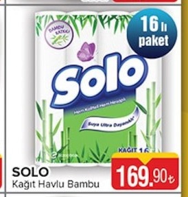Solo Kağıt Havlu Bambu 16'Lı Paket