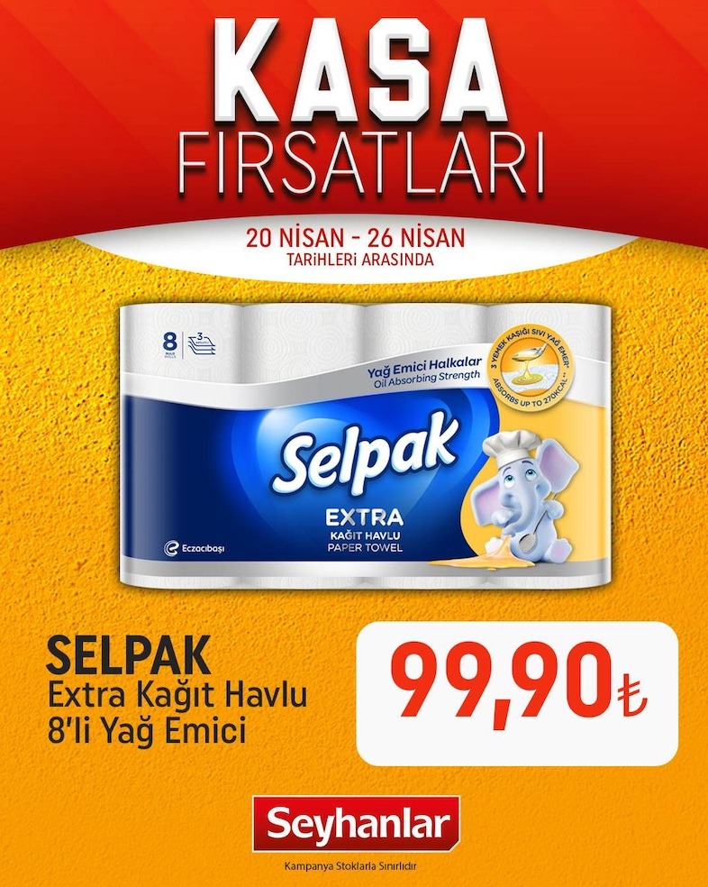 Selpak Extra Kağıt Havlu 8'Li Yağ Emici