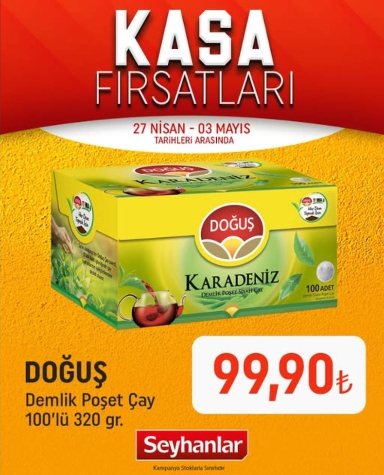 Doğuş Karadeniz Demlik Poşet Çay 100'Lü 320 Gr.