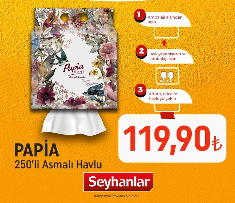Papıa Asmalı Havlu 250'Li