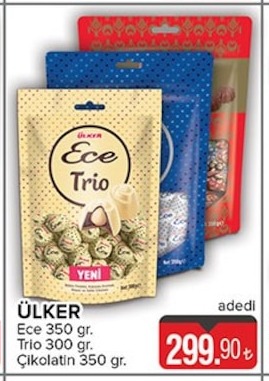 Ülker Ece 350 Gr. Trio 300 Gr. Çikolatin 350 Gr.