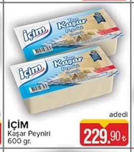 İçim Kaşar Peyniri 600 Gr