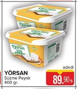 Yörsan Süzme Peynir 400 Gr