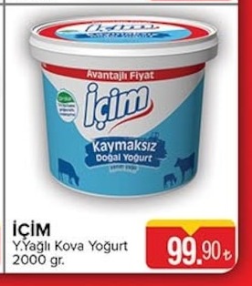 İçim Y.Yağlı Kova Yoğurt