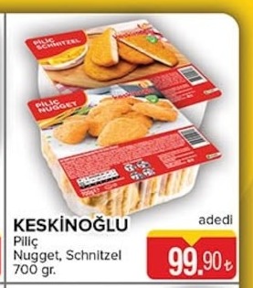 Keskinoglu Piliç Nugget, Schnitzel 700 Gr.
