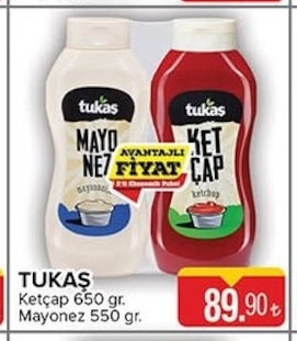 Tukaş Ketçap 650 Gr Mayonez 550 Gr
