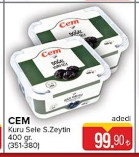 Cem Kuru Sele S.Zeytin 400 Gr.