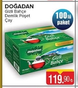 Doğadan Gizli Bahçe Demlik Poşet Çay 100 Lu Paket