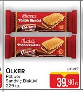 Ülker Pötibör Sandviç Bisküvi 229 Gr.