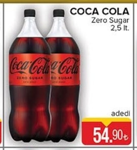 Coca Cola Zero Sugar 2.5 Lt.