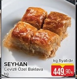 Seyhan Cevizli Özel Baklava Kg