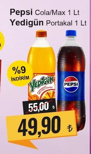 Pepsi Cola/Max 1 Lt Yedigün Portakal 1 Lt