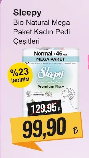 Sleepy Bio Natural Mega Paket Kadın Pedi Çeşitleri
