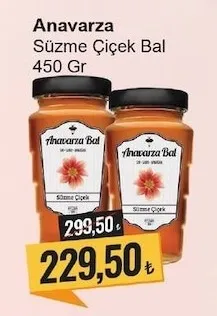 Anavarza Süzme Çiçek Bal 450 Gr