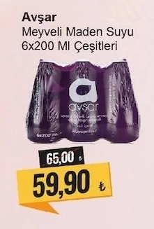 Avşar Meyveli Maden Suyu 6X200 Ml Çeşitleri