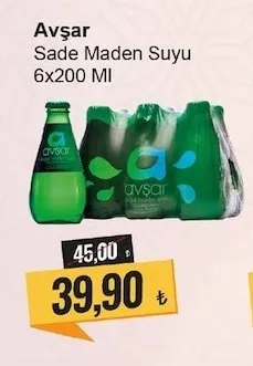 Avşar Sade Maden Suyu 6X200 Ml