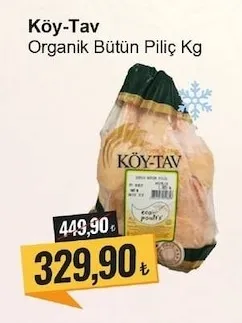 Köy-Tav Organik Bütün Piliç Kg