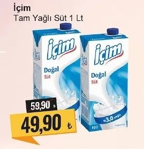İçim Tam Yağlı Süt 1 Lt