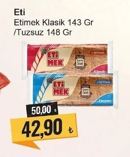 Eti Etimek Klasik 143 Gr / Tuzsuz 148 Gr