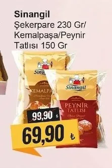Sinangil Şekerpare 230 Gr/ Kemalpaşa/Peynir Tatlısı 150 Gr