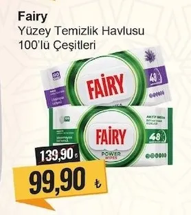 Fairy Yüzey Temizlik Havlusu 100'Lü Çeşitleri