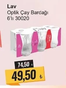 Lav Optik Çay Bardağı 6'Lı 30020