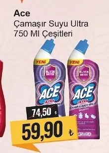 Ace Çamaşır Suyu Ultra 750 Ml Çeşitleri