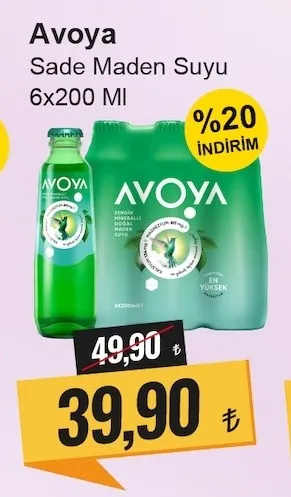 Avoya Sade Maden Suyu 6X200 Ml