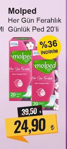 Molped Her Gün Ferahlık Günlük Ped 20'Li