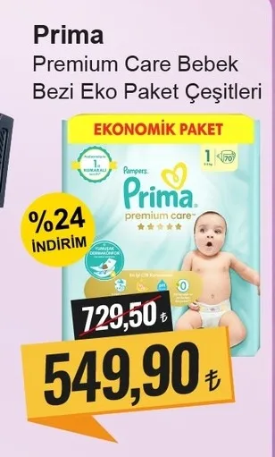Prima Premium Care Bebek Bezi Eko Paket Çeşitleri