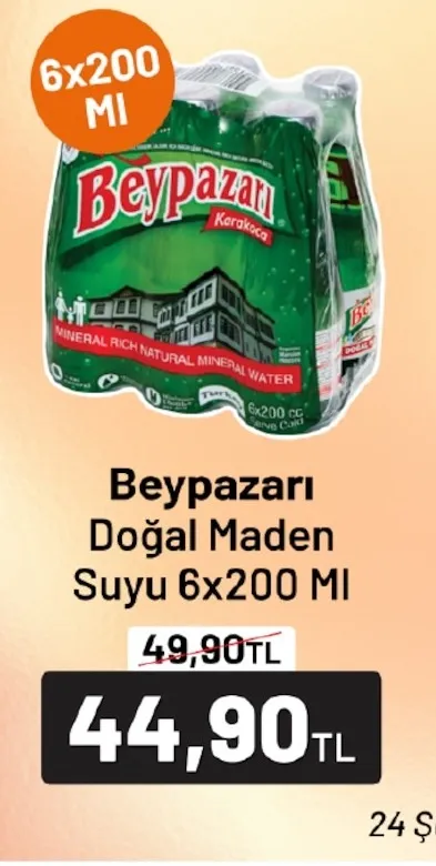 Beypazarı Doğal Maden Suyu 6X200 Ml