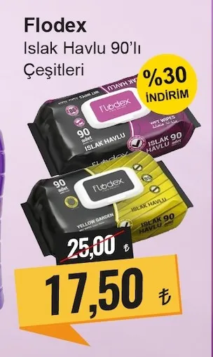 Flodex Islak Havlu 90'Lı Çeşitleri