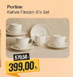 Porline Kahve Fincanı 6'Lı Set