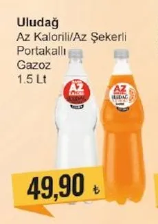 Uludağ Az Kalorili/Az Şekerli Portakallı Gazoz 1.5 Lt