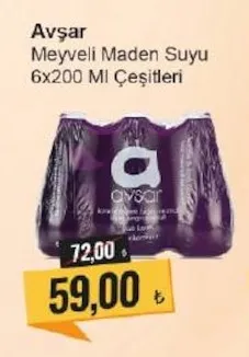Avşar Meyveli Maden Suyu 6X200 Ml Çeşitleri