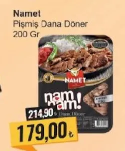 Namet Pişmiş Dana Döner 200 Gr
