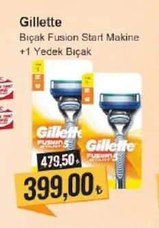 Gillette Bıçak Fusion Start Makine +1 Yedek Bıçak