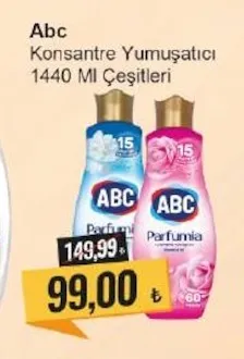 Abc Konsantre Yumuşatıcı 1440 Ml Çeşitleri