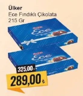 Ülker Ece Fındıklı Çikolata 215 Gr