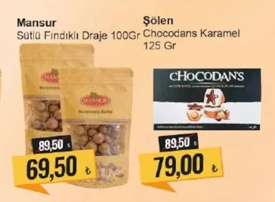 Mansur Sütlü Fındıklı Draje 100Gr