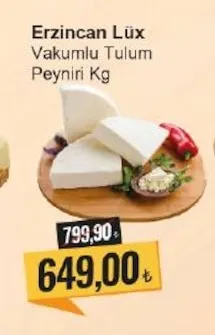 Erzincan Lüx Vakumlu Tulum Peyniri Kg