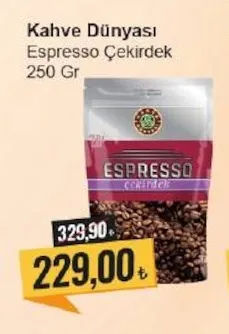 Kahve Dünyası Espresso Çekirdek 250 Gr
