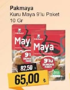 Pakmaya Kuru Maya 9'Lu Paket 10 Gr