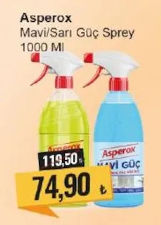 Asperox Mavi/Sarı Güç Sprey 1000 Ml