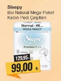 Sleepy Bio Natural Mega Paket Kadın Pedi Çeşitleri