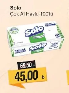 Solo Çek Al Havlu 100'Lü