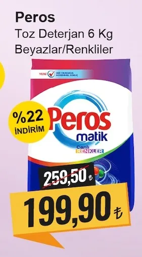 Peros Toz Deterjan 6 Kg Beyazlar/Renkliler