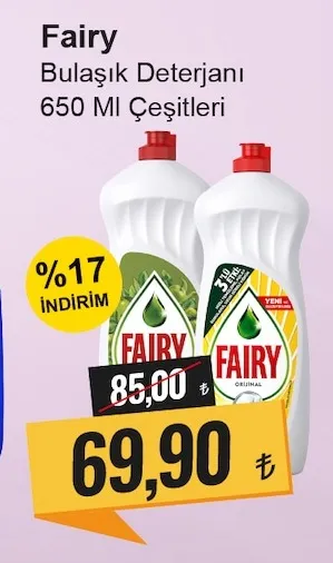 Fairy Bulaşık Deterjanı 650 Ml Çeşitleri