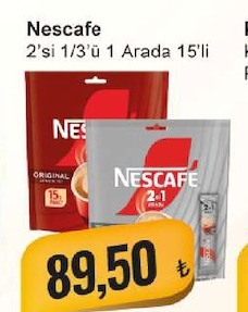 Nescafe 2'Si 1/3'Ü 1 Arada 15'Li
