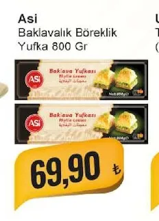 Asi Baklavalık Böreklik Yufka 800 Gr